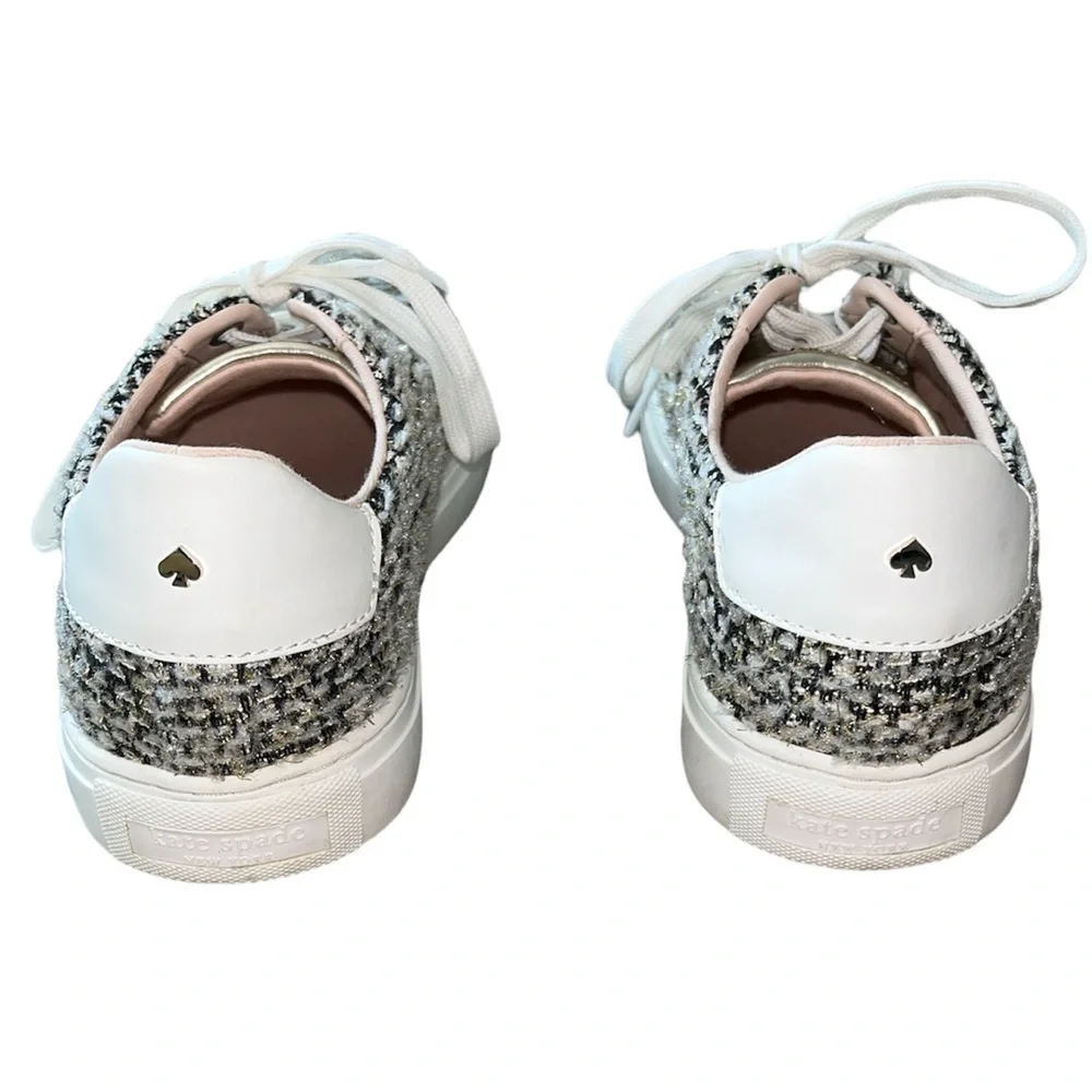 Kate Spade Gold Tweed Fleet Sneakers